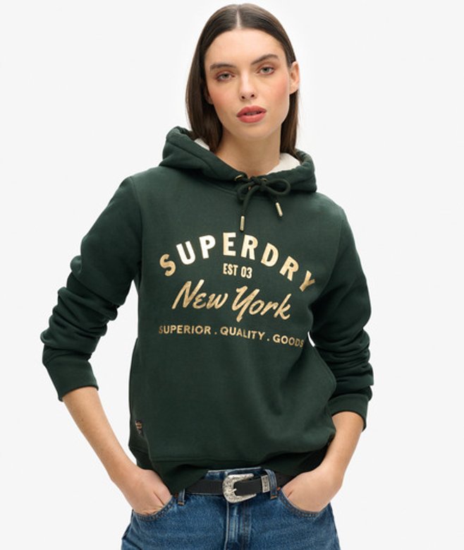 Luxe Hoodie met Metallic Logo