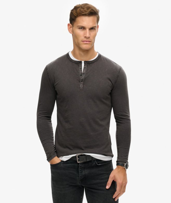 Haut à col Tunisien en Jersey à Manches Longues Taille: Xxl - Superdry - Modalova