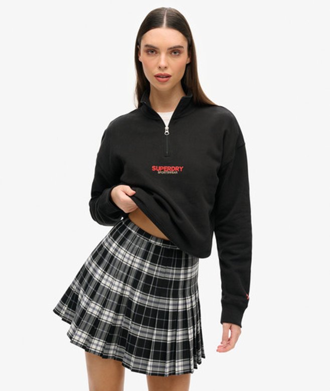 Sportswear Boxy Sweatshirt met Logo en Korte Rits