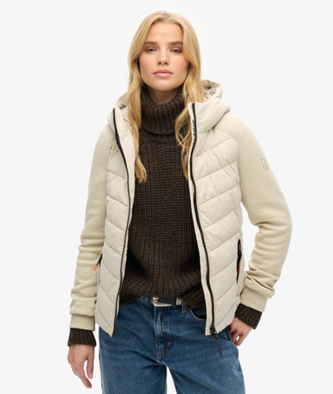 Damen Storm Hybrid Steppjacke mit Kapuze - Größe: 36 - Superdry - Modalova