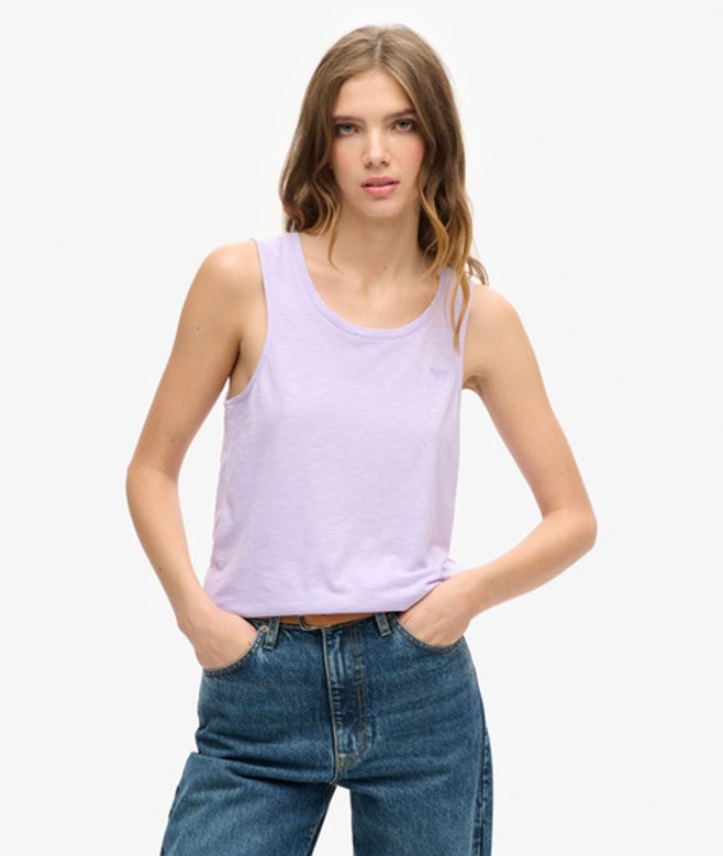 Superdry Women's Scoop Neck Tank Top Purple / Light Lavender Purple