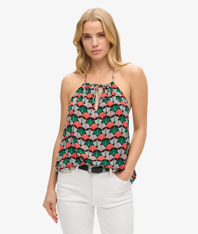 Beach Haltertop met Print Oranje Grootte: 42 afbeelding