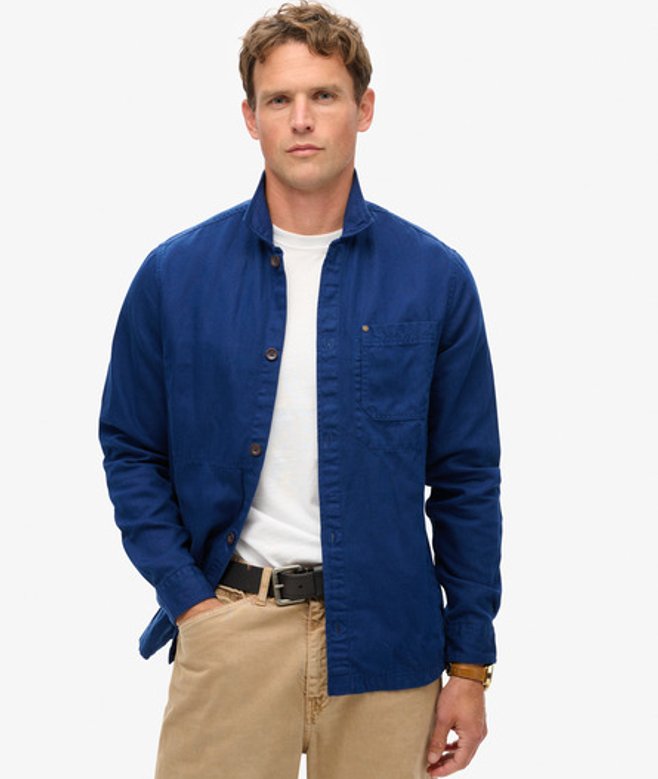 Herren The Merchant Store - Hemdjacke aus Leinenmischgewebe - Größe: L - Superdry - Modalova