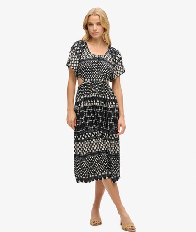 Damen Bedrucktes Midikleid mit Aussparung - Größe: 40 - Superdry - Modalova