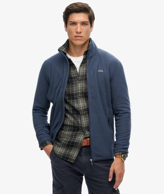 Polar Fleece met Volledige Rits Blauw Grootte: M afbeelding