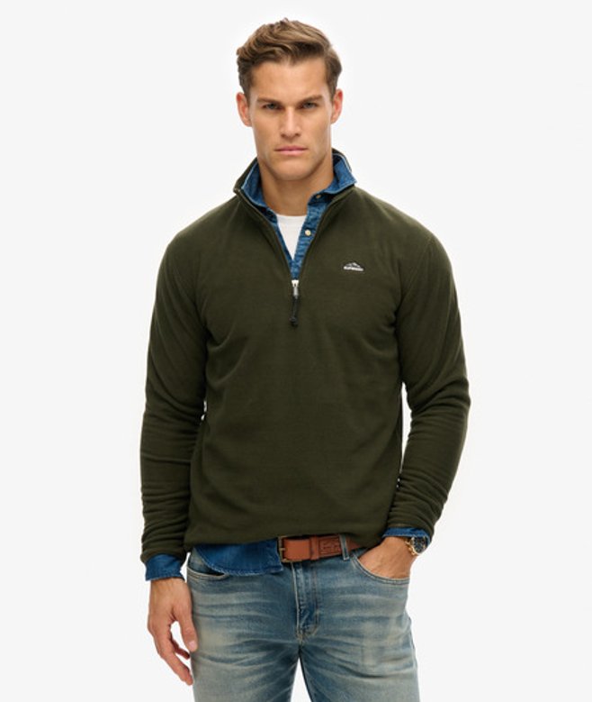 Polar Fleece met Halflange Rits Groen Grootte: L afbeelding