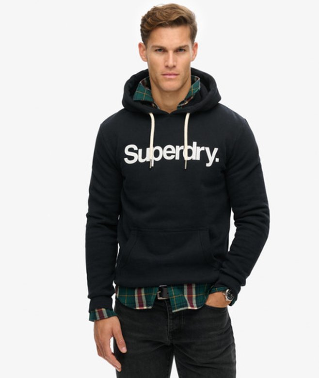 Herren Core Logo Hoodie - Größe: L - Superdry - Modalova