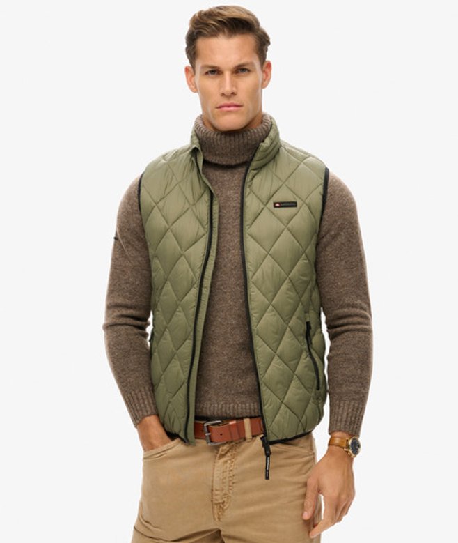 Herren Fuji Lite Weste mit Diamantsteppung - Größe: XL - Superdry - Modalova