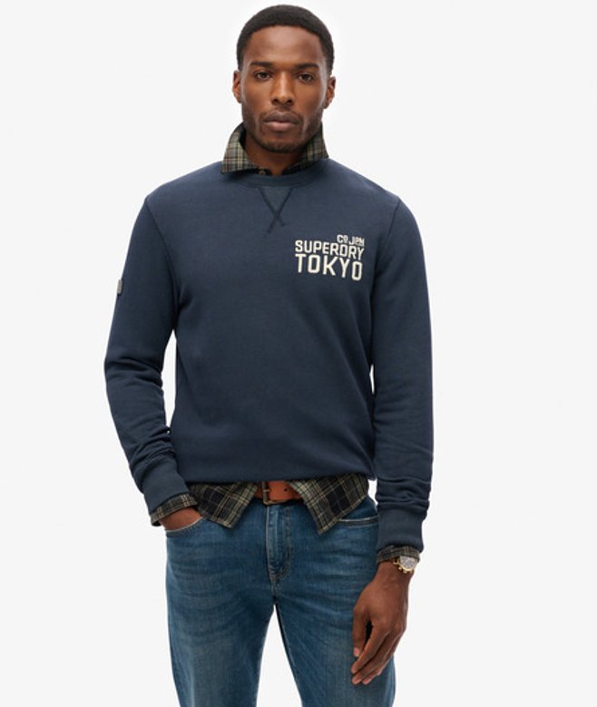 Herren Workwear Sweatshirt mit Applikation - Größe: XL - Superdry - Modalova