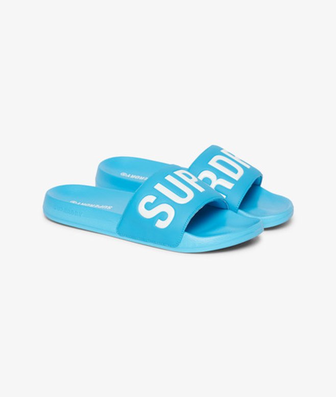 Superdry Core Badslippers met Print Blauw