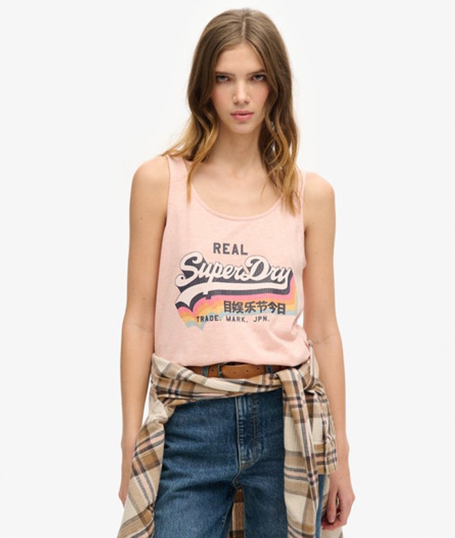 Damen Vintage Logo Tanktop - Größe: 44 - Superdry - Modalova