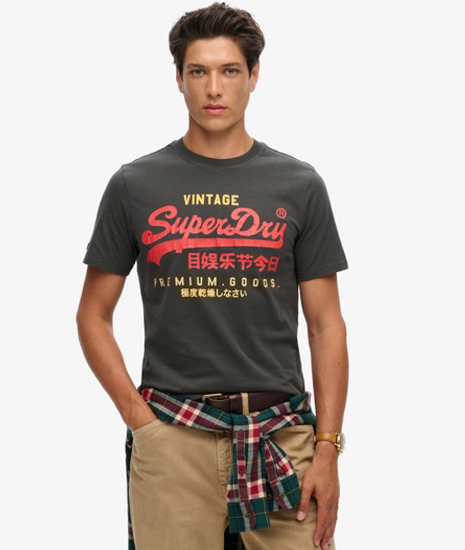 Herren Klassisches Vintage Logo Heritage T-shirt - Größe: Xxl - Superdry - Modalova