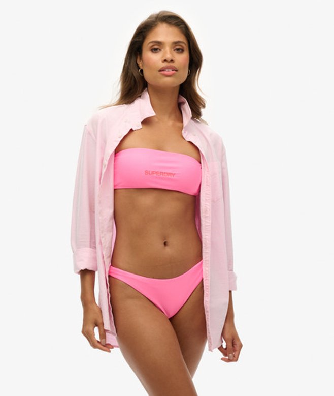 Damen Bandeau-bikinioberteil mit Logo - Größe: 38 - Superdry - Modalova