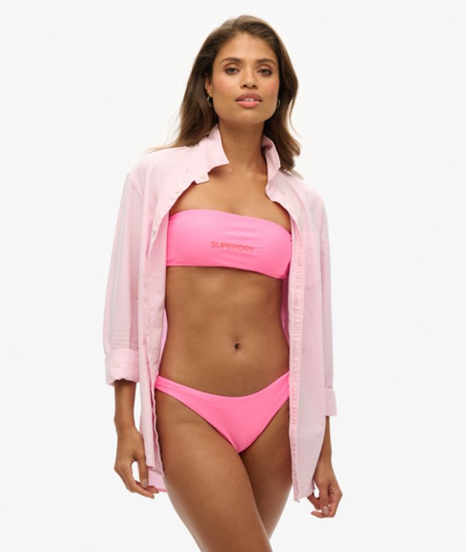 Damen Brasilianisches Bikinihöschen mit Logo - Größe: 42 - Superdry - Modalova