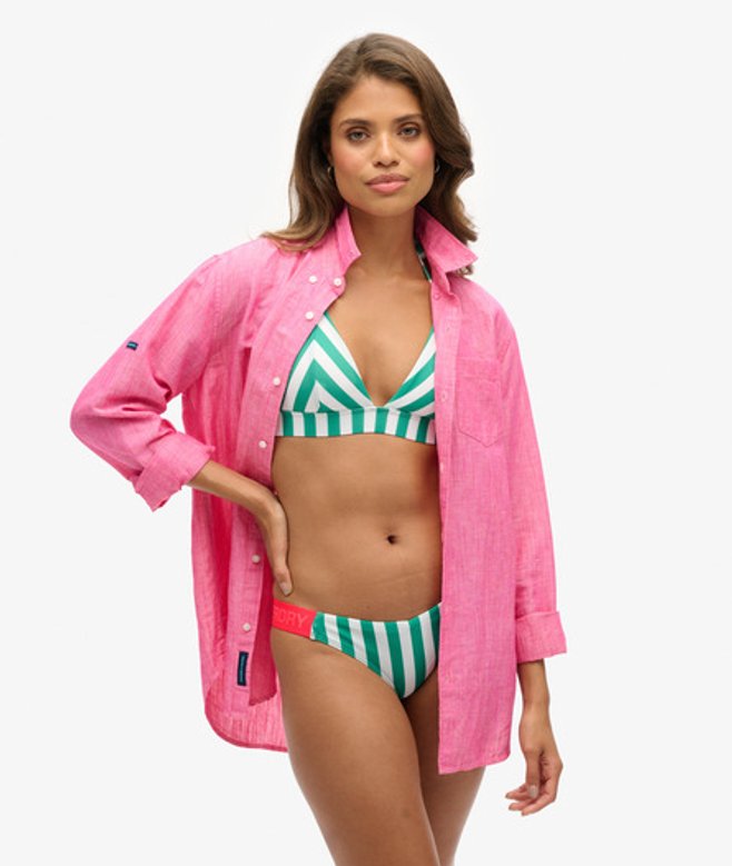 Ladies Stripe Triangle Bikini Top, , Size: 12 - Superdry - Modalova