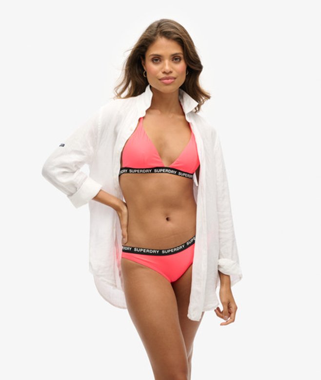 Damen Triangel-bikinioberteil mit Elastikeinsatz - Größe: 38 - Superdry - Modalova