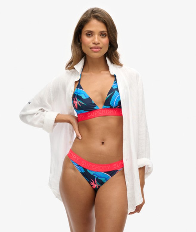 Classic Bikinibroekje met Logo Blauw Grootte: 36 afbeelding