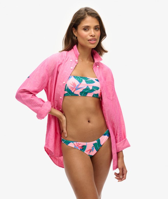 Damen Raffiniertes Bikinihöschen mit Tropischem Print - Größe: 36 - Superdry - Modalova