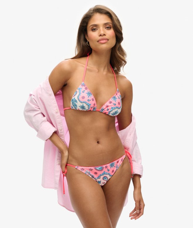 Cheeky Bikinibroekje met Strikjes aan de Zijkant Roze Grootte: 42 afbeelding