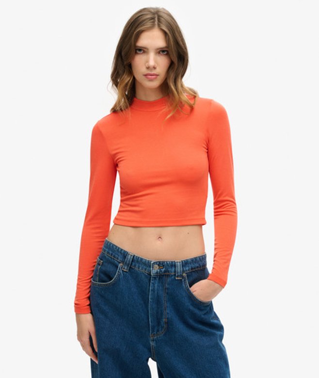 Damen Langärmeliges Oberteil mit Rückenausschnitt - Größe: 34 - Superdry - Modalova