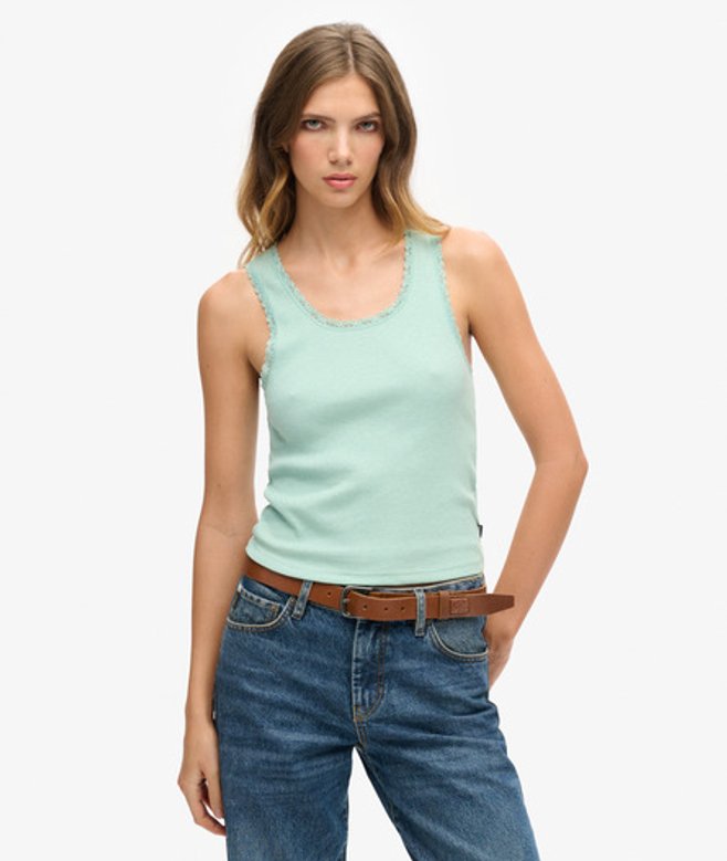 Débardeur à Liseré en Dentelle Vintage Athletic Essentials Taille: XS/S - Superdry - Modalova