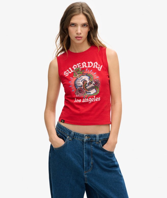 Débardeur à Strass Effet Tatouage Taille: 42 - Superdry - Modalova