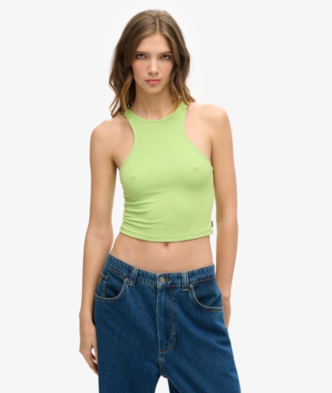 Studios Racer Tanktopje van Jersey Groen Grootte: 40 afbeelding