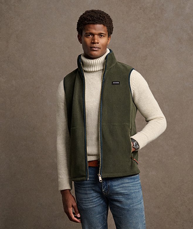 Men's Estate Fleece Gilet / Surplus Goods Olive - Size: XL - Superdry - Modalova