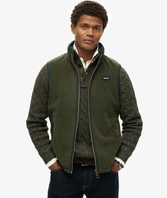 Estate Bodywarmer van Fleece Groen Grootte: Xxl afbeelding