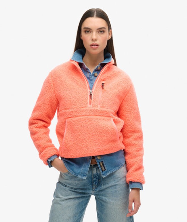 Outdoor Fleece met Halve Rits Cream Grootte: 44 afbeelding
