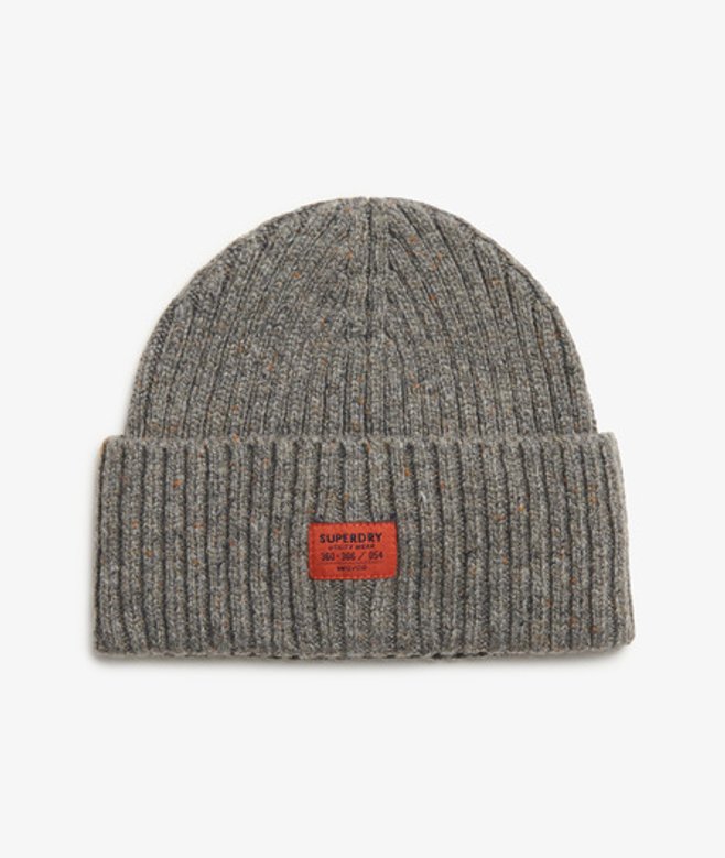 Superdry Women's Workwear Nep Knitted Beanie Grey / Rock Grey Nep