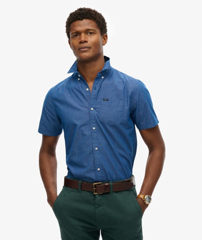 Chemise Oxford à Manches Courtes Premium University Taille: M - Superdry - Modalova