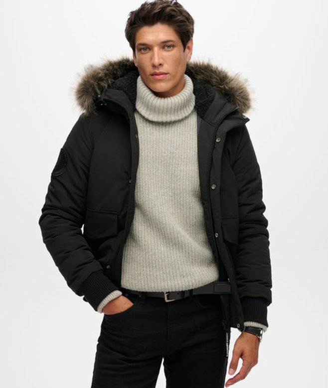 Bomber Rembourré à Capuche Everest Taille: L - Superdry - Modalova