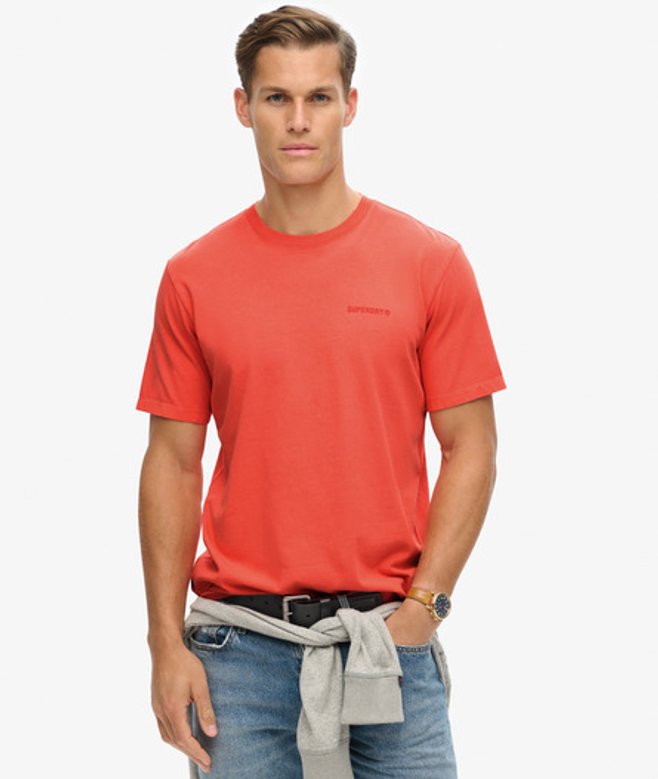 Herren Locker Geschnittenes, überfärbtes T-shirt mit Logo - Größe: M - Superdry - Modalova