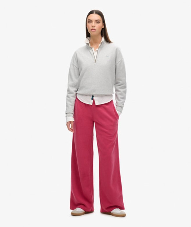 Wash Joggingbroek met Wijde Pijpen Roze Grootte: 42 afbeelding