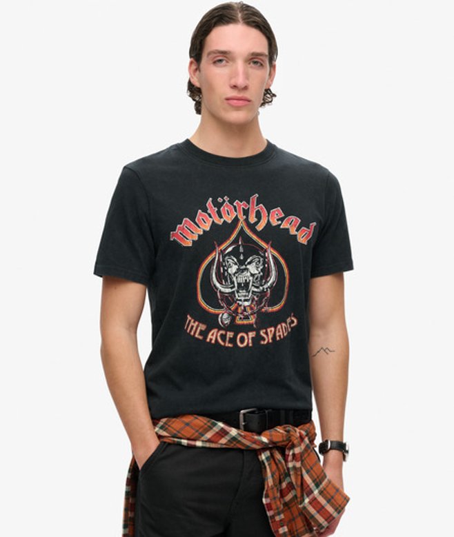 Motörhead x Superdry Limited Edition Band T-shirt Zwart Grootte: M afbeelding