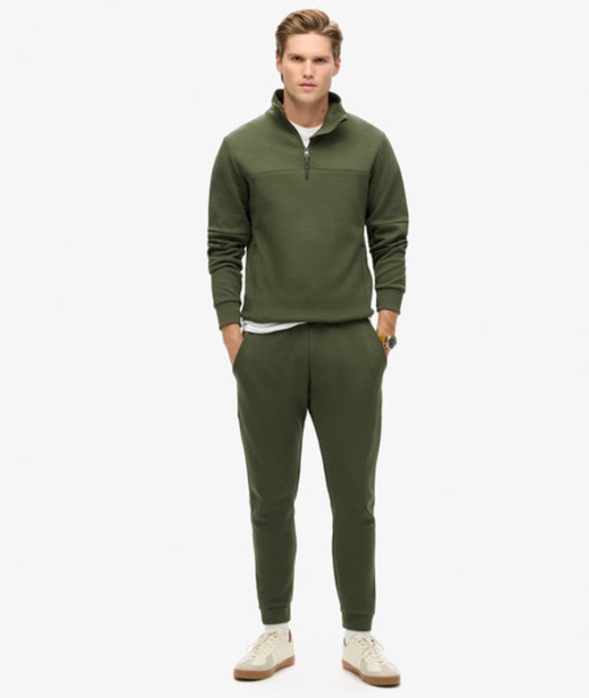 Tech Joggingbroek met Taps Toelopende Pijpen Groen Grootte: M afbeelding
