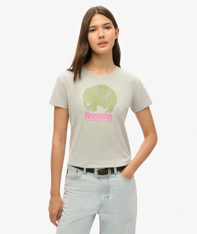 Damen x Komodo Hathi T-shirt - Größe: 40 - Superdry - Modalova