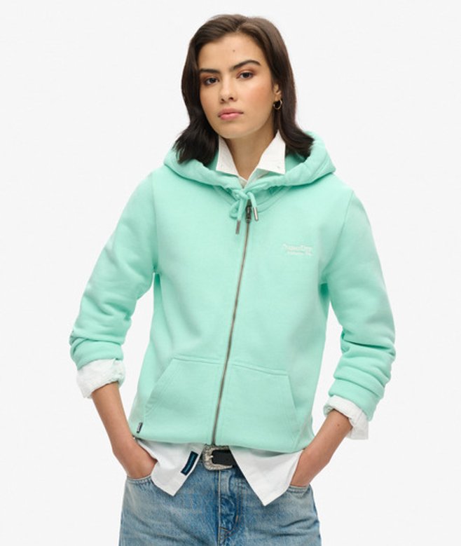 Essential Logo Hoodie met Rits