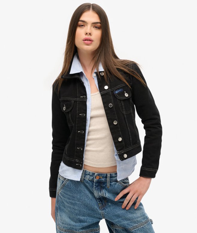 Korte Workwear jas Zwart Grootte: 42 afbeelding