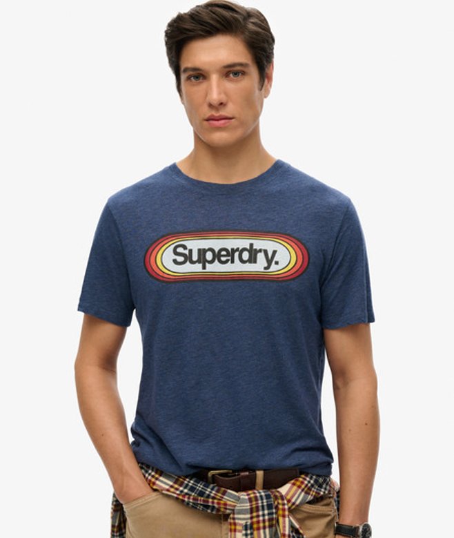 Archive T-shirt met Print Blauw Grootte: S afbeelding