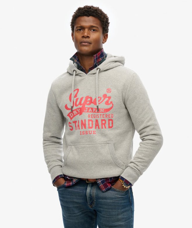 Superdry Standard Script-hoodie Grijs