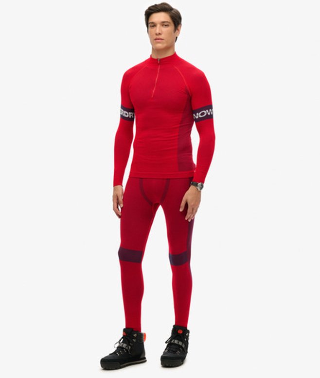 Superdry Naadloze Base Layer Legging Rood