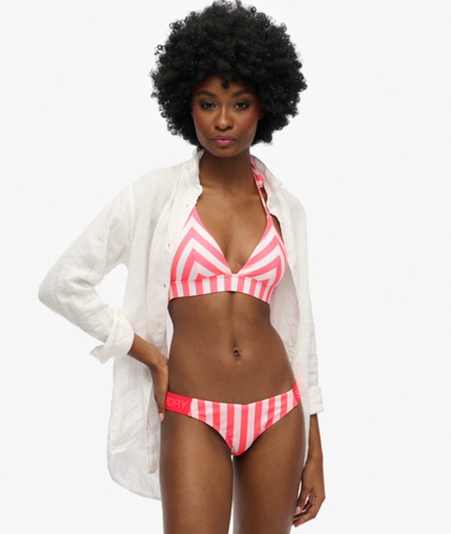 Women's Stripe Triangle Bikini Top / Stripe - Size: 16 - Superdry - Modalova