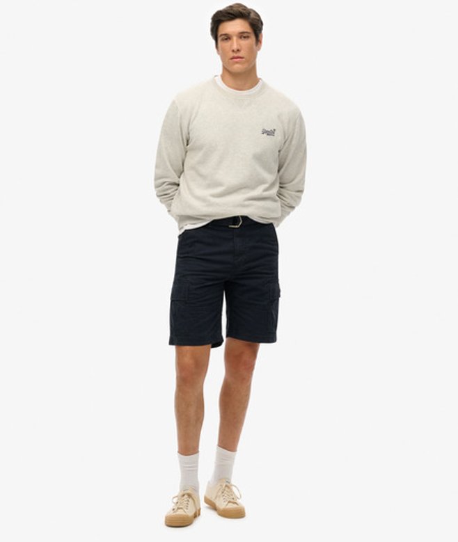 Cargoshort van Zwaar Biologisch Katoen Blauw Grootte: 30 afbeelding