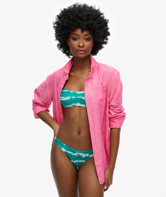 Damen Batik-bikinihöschen aus Recyceltem Material - Größe: 44 - Superdry - Modalova