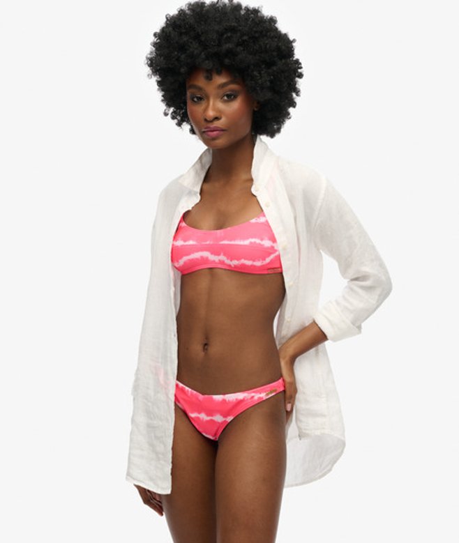 Gerecyclede Tie-dye Bikinitop Roze Grootte: 40 afbeelding