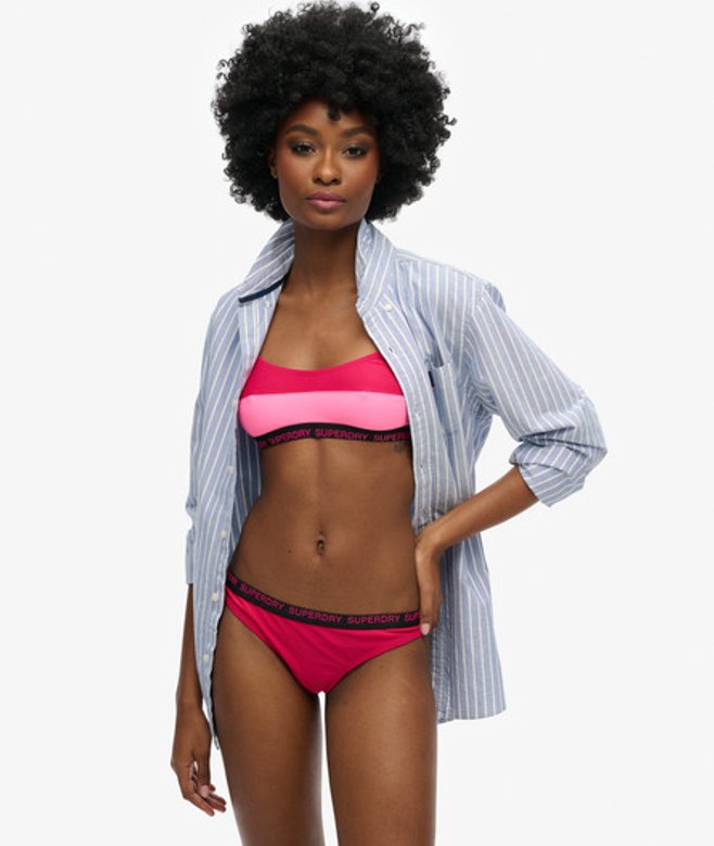 Elastische Bralettebikinitop Roze Grootte: 42 afbeelding