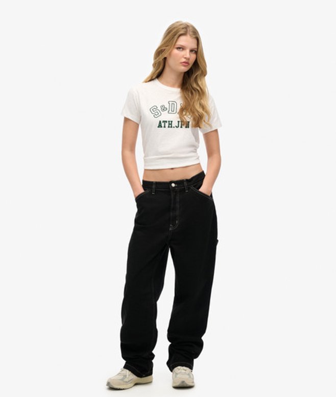 Carpenter Broek met Contrast Zwart Grootte: 28/30 afbeelding