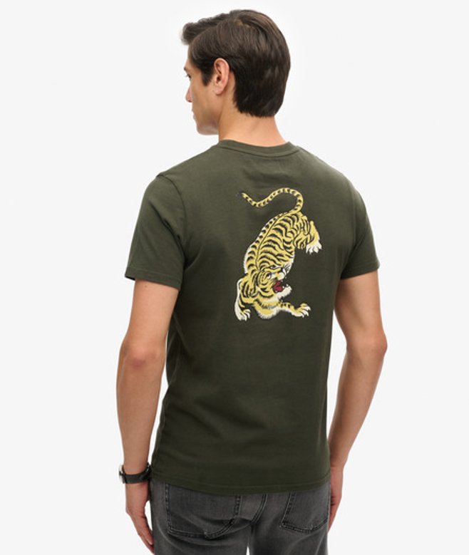 Vintage Logo Narrative T-shirt Groen Grootte: S afbeelding